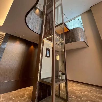 Aluminiumlegering 304# Ss Kabine Lift Huis Hydraulische Lift Microprocessor Gecontroleerd