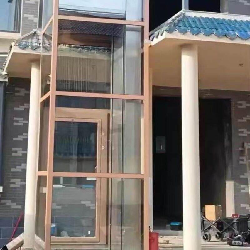 304 roestvrijstalen cabine hydraulische woninglift 5 verdiepingen, putloos ontwerp